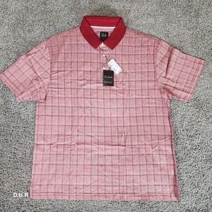 Jos. A. Bank Polo Shirt Men's XXL Red White Striped Traveler Traditional Fit NWT